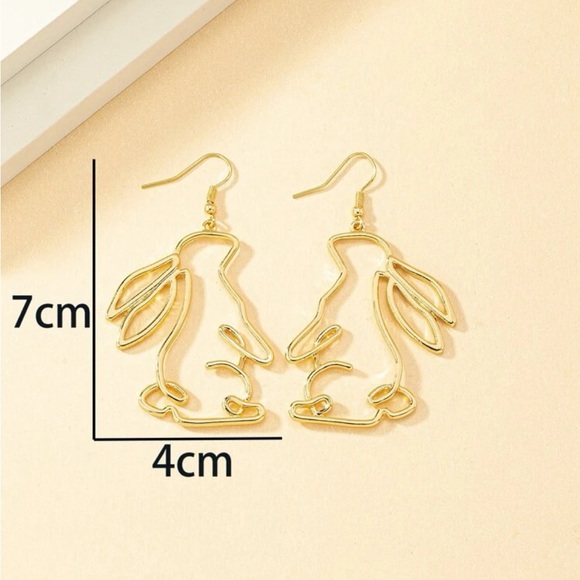 Cartoon Rabbit Drop Earrings - Picture 5 of 6